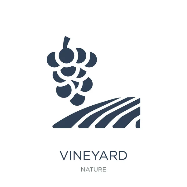 Vineyard Icon Vector White Background Vineyard Trendy Filled Icons Nature — Stock Vector