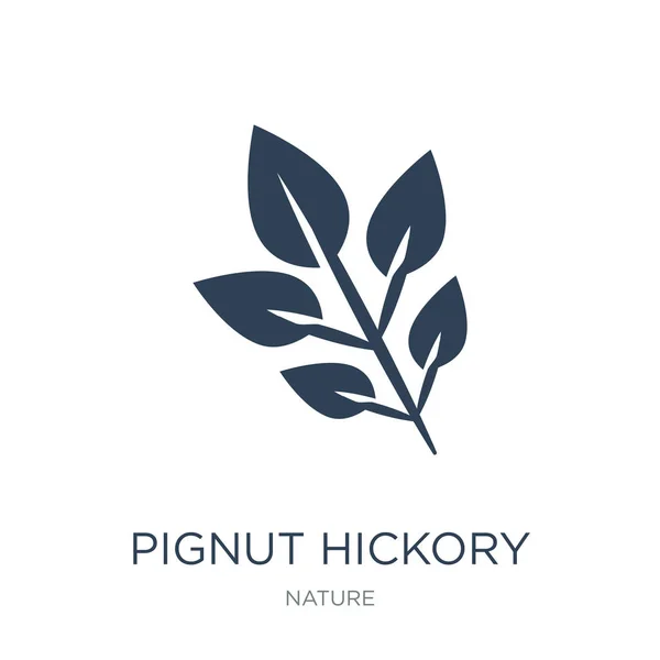 Pignut Hickory Vector Icono Del Árbol Sobre Fondo Blanco Pignut — Vector de stock