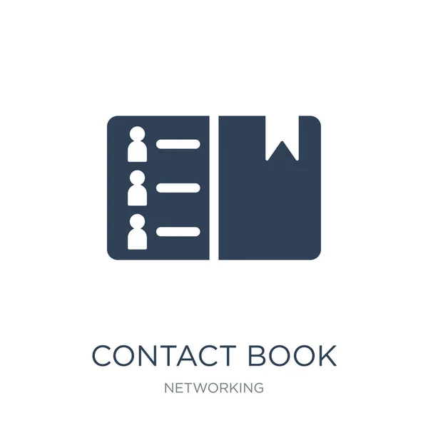 contact book icon vector on white background, contact book trendy filled icons from Networking collection