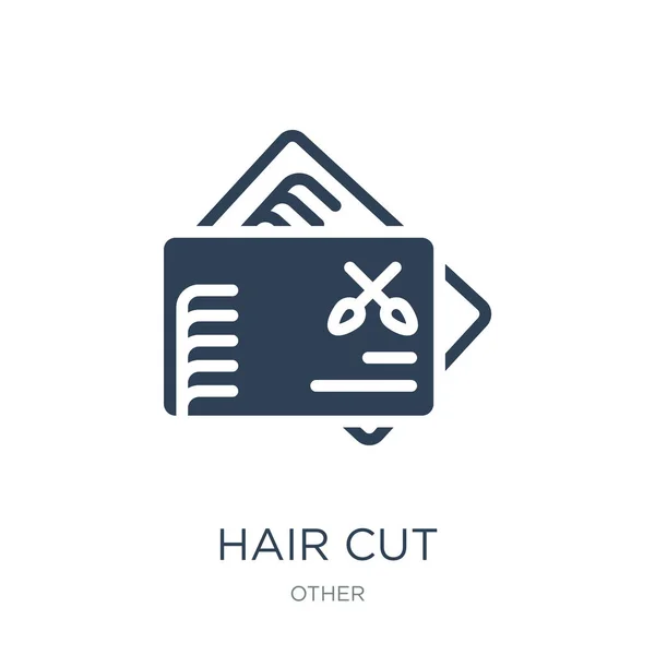 Cheveux Coupe Icône Carte Visite Vecteur Sur Fond Blanc Cheveux — Image vectorielle