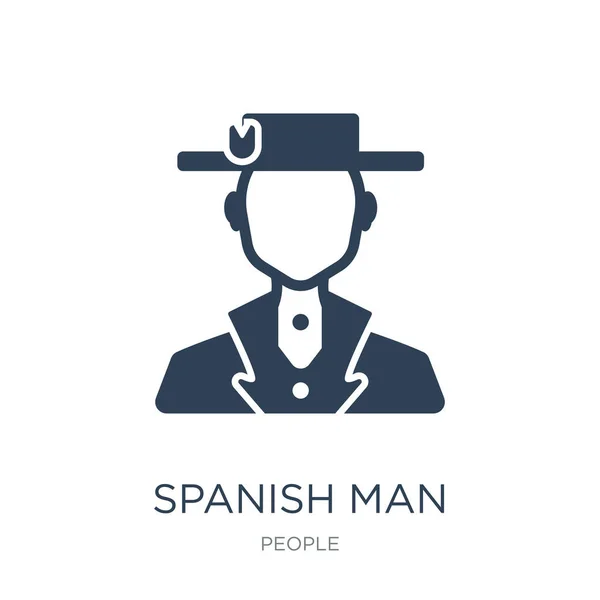 Vector Icono Hombre Español Sobre Fondo Blanco Hombre Español Iconos — Vector de stock