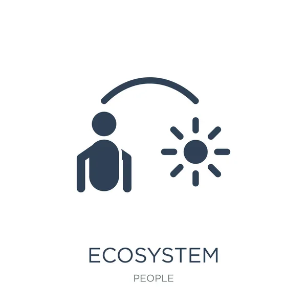 Ökosystem Icon Vektor Auf Weißem Hintergrund Ökosystem Trendy Gefüllte Icons — Stockvektor