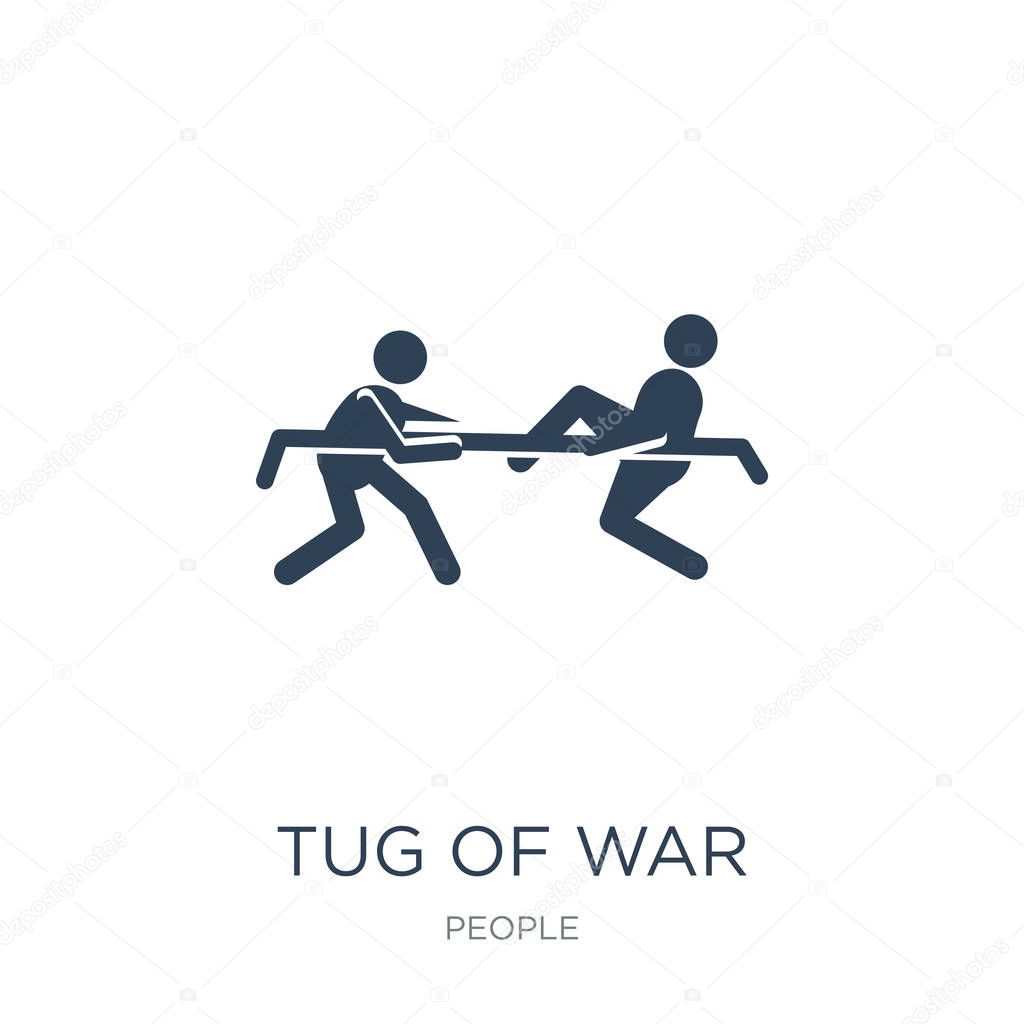Tug of war icon vector on white background, tug of war trendy filled icons from People collection
