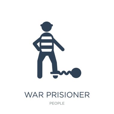 savaş prisioner simge vektör beyaz arka plan üzerinde savaş prisioner trendy simgeler insanlar koleksiyonundan dolu.
