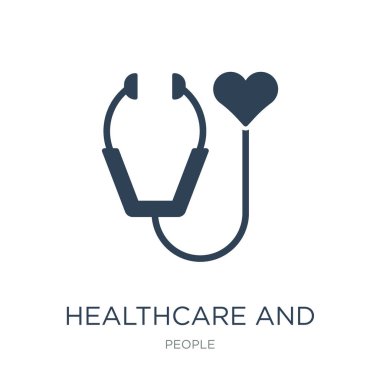 Sağlık ve tıbbi simge vektör beyaz zemin üzerine sağlık ve tıbbi trendy dolu insanlar koleksiyon simgeler