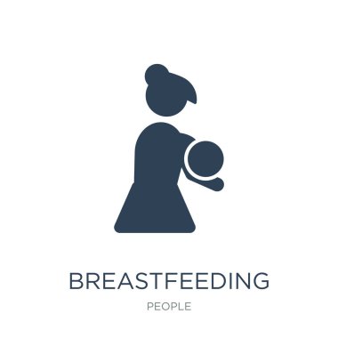 Emzirme simge vektör beyaz arka plan üzerinde emzirme trendy simgeler insanlar koleksiyonundan dolu.