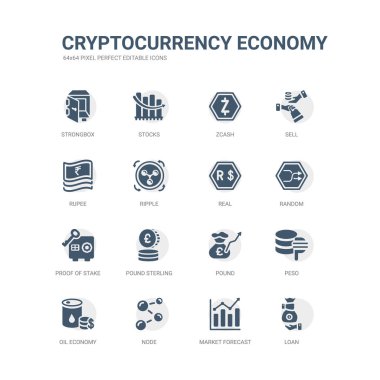 basit kredi, piyasa gibi simgeler kümesi, düğüm, petrol ekonomisi, Pezosu, sterlin, sterlin, bahis, rasgele, kanıt gerçekten tahmin. cryptocurrency ekonomi simgeler toplama ile ilgili. düzenlenebilir 64 x 64 piksel