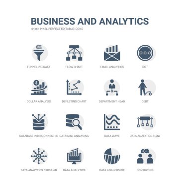 Basit dizi danışmanlık, pasta grafiği veri analizi, veri analytics, veri analytics dairesel gibi simgeleri, analytics akışı, dalga, analiz veritabanı, veritabanı birbirine, borç, Bölüm Başkanı.