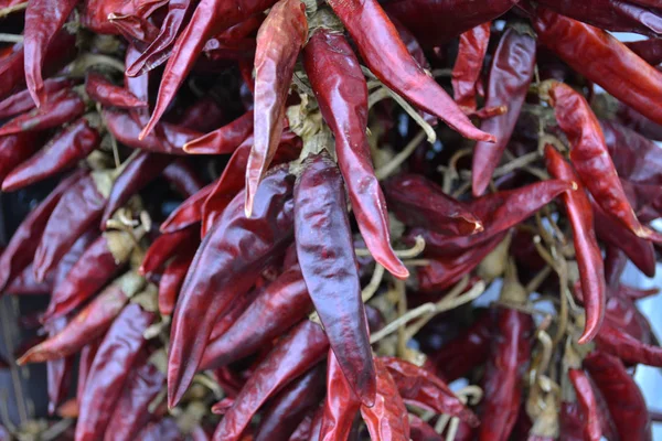 Красная Сушеная Горячая Чилийская Паприка Венгрии Много Перца Пиканта — стоковое фото