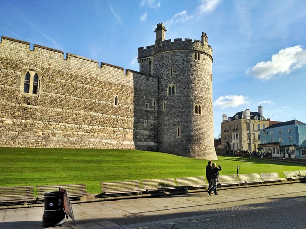 Windsor Great Britain November 2016 Side Wall Tower Windsor Castle — Stock Photo, Image