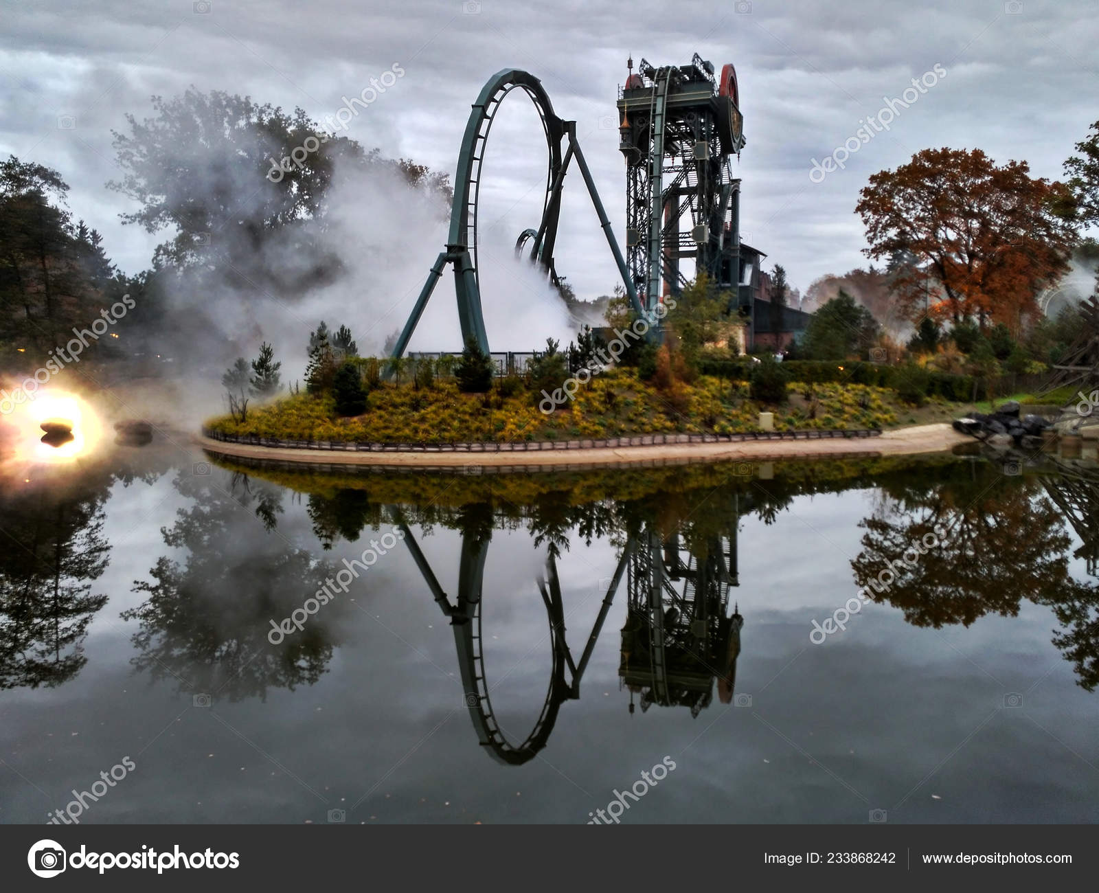 Kaatsheuvel Netherlands November 2016 Speed Roller Coaster Baron.