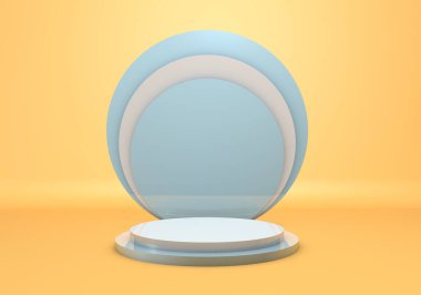 Ürün için podyum rafı, parlak malzeme