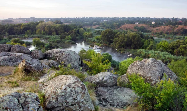 Stone boulders and river in reserve — Stock Photo, Image