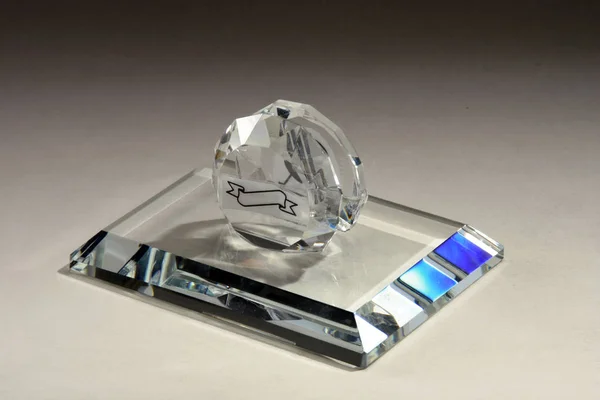 Acrylic, crystal or glass transparent blank glass trophy award.