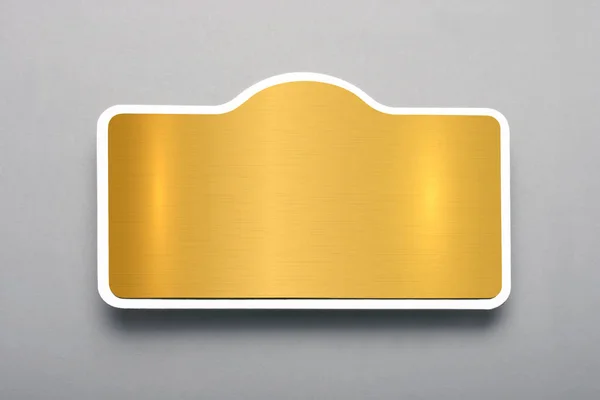 Metal name plate for insertion into collar or shirt pocket. Metal name tag.
