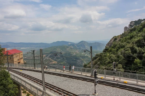 Spanien Katalonien August 2014 Blick Vom Gipfel Des Montserrat Gebirges — Stockfoto