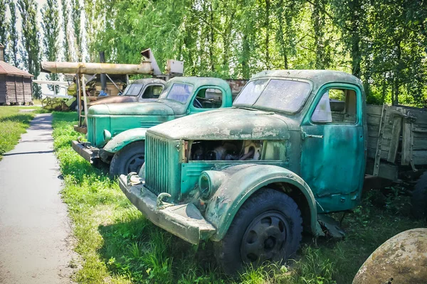 Ucrânia Pereiaslav Khmelnytskyi Julho 2015 Museu Velhos Caminhões Soviéticos Velhos — Fotografia de Stock