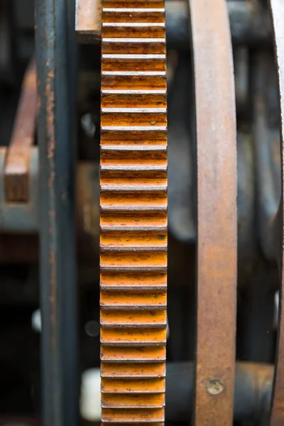 Onderdeel Van Het Mechanisme Van Oude Drukmachine Binnenplaats Van Lubart — Stockfoto