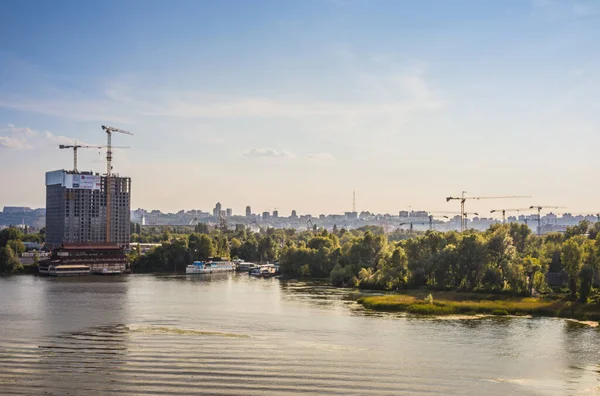 Kijów Ukraina Wrzesień 2020 Widok Promenadę Centrum Handlowego Budynku Budowie — Zdjęcie stockowe