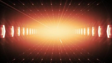 Soyut bilim-kurgu cyber tünel loopable arka plan ile yavaş uçuş