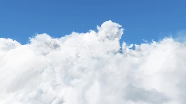 Sky Flying Clouds Background Full Seamless Animation Loop — Stock Video