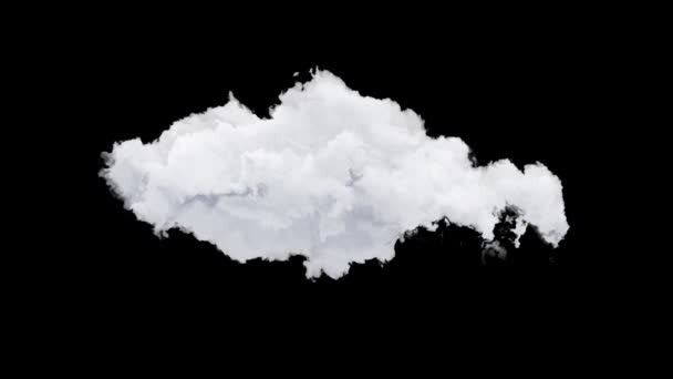Białym Tle Chmury Przezroczyste Tło Płynną Animację Pętli Gotowe Kompozycji — Wideo stockowe