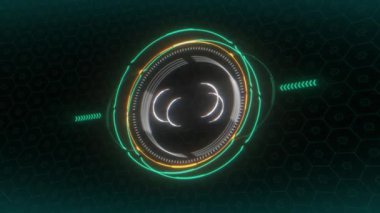 4k Canlandırılmış HUD arayüzü hologram sayaç arkaplanı ya da açıcı
