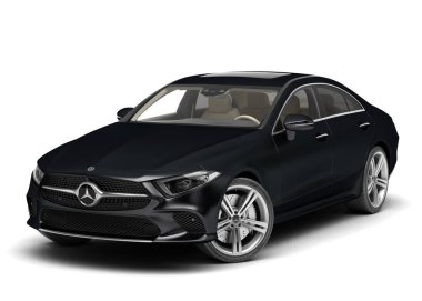 Parlak siyah lüks spor otomobil