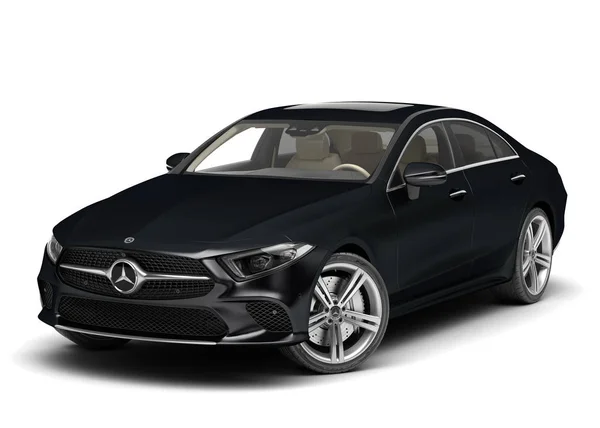 Parlak siyah lüks spor otomobil