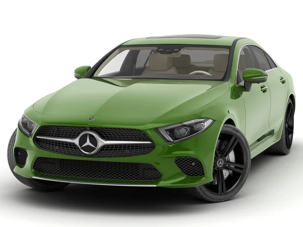 Coche deportivo de lujo verde brillante Imágenes de stock libres de derechos