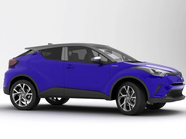 Modern koyu mavi renkli spor Utility beyaz arka plan üzerinde izole araç.