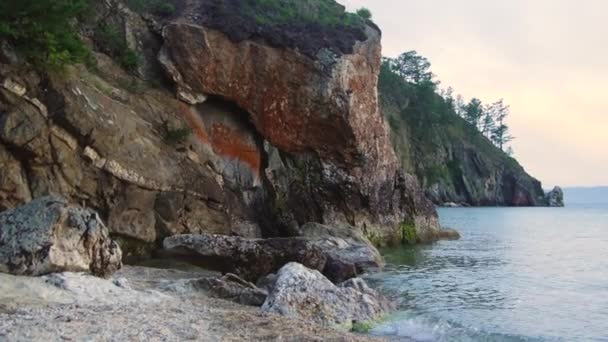 Rochas Baikal Calma Calma — Vídeo de Stock