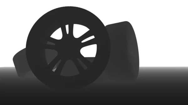 轮胎自动投射深度的现场图 — 图库照片