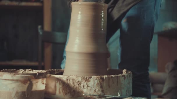 Arte Ceramica Prodotto Argilloso Stampaggio — Video Stock