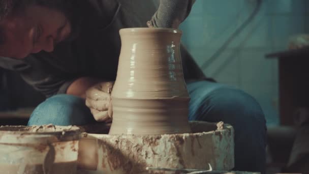 Arte Ceramica Prodotto Argilloso Stampaggio — Video Stock