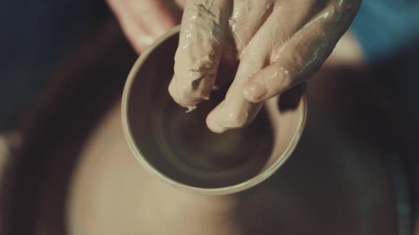 Arte Cerâmica Produto Argila Moldagem — Vídeo de Stock