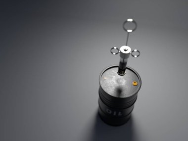 Petrol ve petrol ürünleri 3d render bağımlılığını konu gösterimi