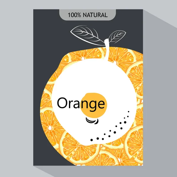 Csomagolás Design Narancs Vektoros Illusztráció Narancssárga Bannerek Design Juice Tea — Stock Vector