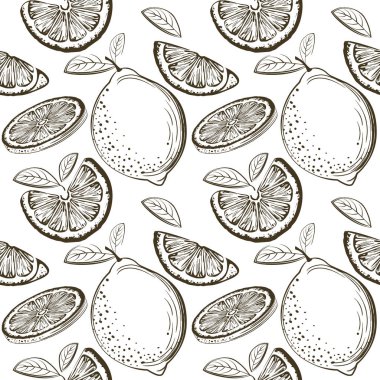 elle çizilmiş limon desen, narenciye arka plan