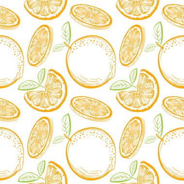 elle çizilmiş portakal desen, narenciye arka plan