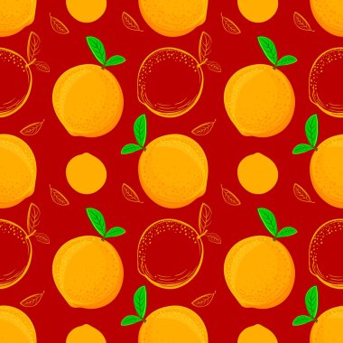 elle çizilmiş portakal desen, narenciye arka plan