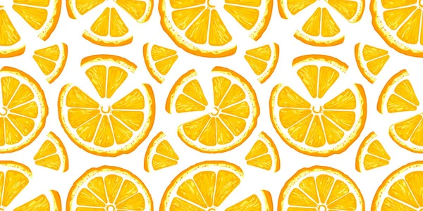 Ручной Рисунок Апельсинов Цитрусовый Фон — стоковый вектор