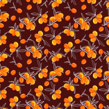 Deniz cehri çilek deseni el çekilmiş