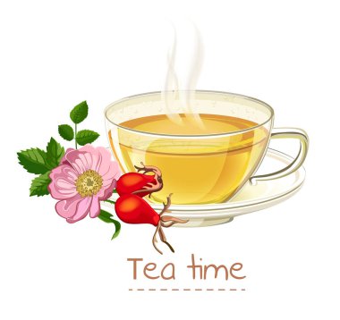 rose hips fincan çekilmiş el