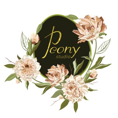 soluk pembe elle çizilmiş şakayık çiçekleri, beyaz arka plan üzerinde kroki