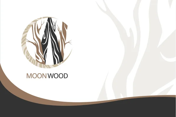 wood logo design for business and timbering