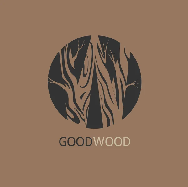 wood logo for business, vector illustration