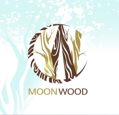 iş ve para için ahşap logo tasarım