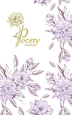 Şakayık çiçekleri açık renkli desen