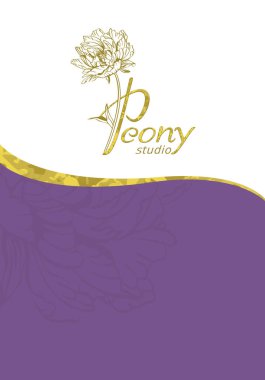 Flyer şablonu Şakayık Çiçeği, vektör çizim ile